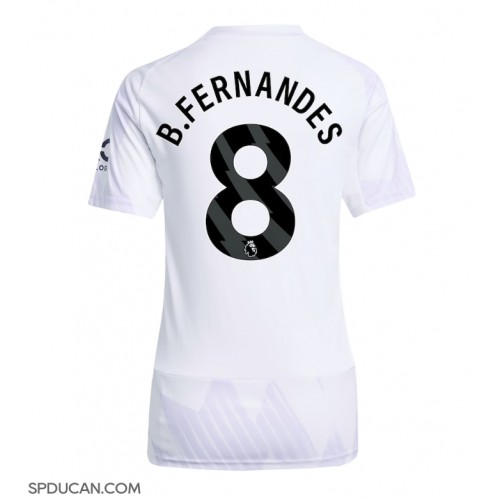 Zenski Nogometni Dres Manchester United Bruno Fernandes #8 Gostujuci 2025-26 Kratak Rukav